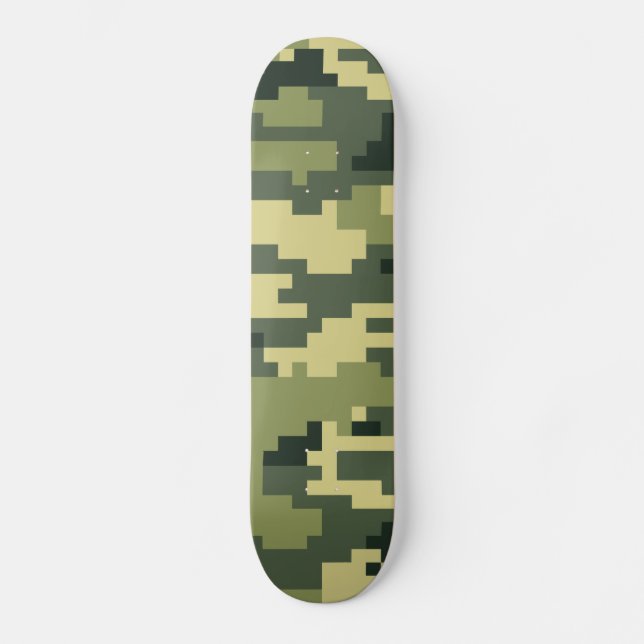 Skateboard Camouflage numérique en bois à 8 bits / Camo (Recto)