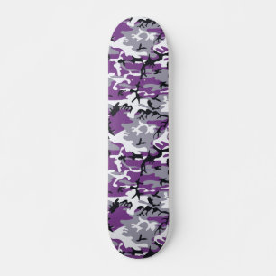 Skateboard Camouflage pourpre