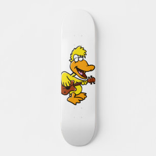 Skateboard Canard jaune jouant de la guitare  choisir la coul