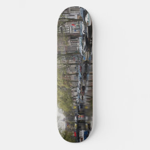 Skateboard Canaux à Amsterdam, Hollande