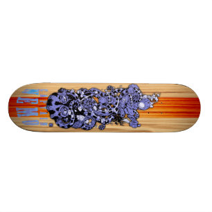 Skateboard Capitaine Nemo luttant un poulpe