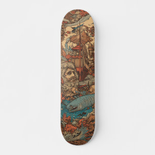 Skateboard Capitaine psychédélique colorée Nemo