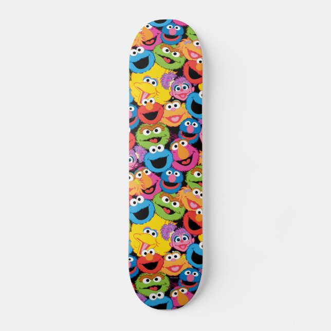 Skateboard Caractère de rue Sésame Face au Motif (Recto)