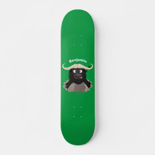 Skateboard Caricature amusante de buffle d'eau courante