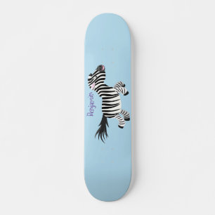 Skateboard Caricature amusante de zèbre