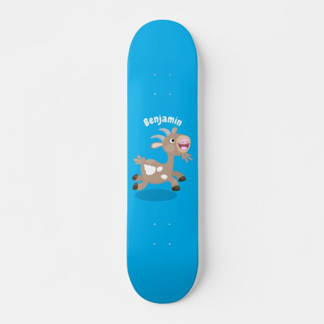 Skateboard Caricature de chèvre billy joyeux (Devant)