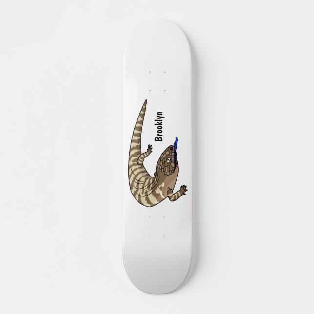 Skateboard Caricature de lézard rouge (Devant)