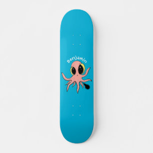 Skateboard Caricature de poulpe de bébé mignonne et cheeky