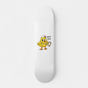 Skateboard Caricature de poussin  choisir la couleur arrière
