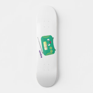 Skateboard Caricature de radio rétro amusante