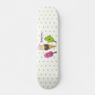 Skateboard Caricature drôles de glace popsicle dessin animé t