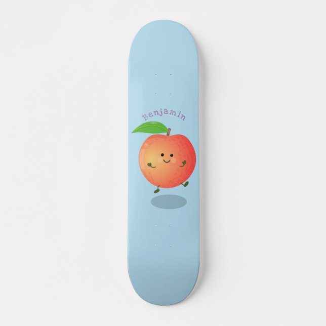Skateboard Caricature jaune pêche très agréable (Devant)