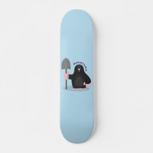 Skateboard Caricature mole joyeux