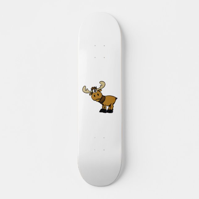 Skateboard Caricature Oie curieuse | choisir la couleur arriè (Devant)