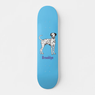 Skateboard Caricature pour chien dalmate