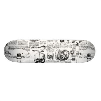 Skateboard Carnet à dessins de l'anatomie de da Vinci