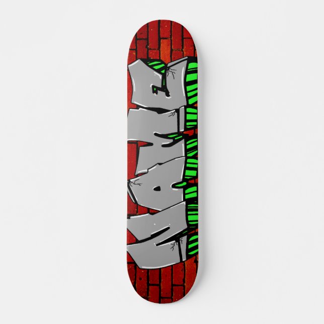 SKATEBOARD CARNET DE PATINAGE GRAFFITI PERSONNALISÉ *EMAIL CI (Devant)