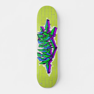 SKATEBOARD CARNET GRAFFITI PERSONNALISÉ WILDSTYLE*EMAIL CI-D