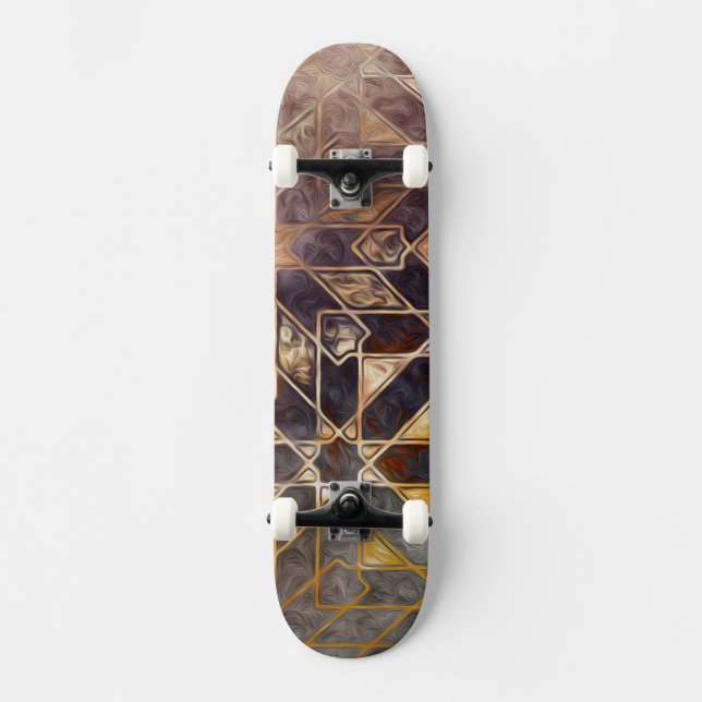 Skateboard Carreaux mystiques I (Recto)