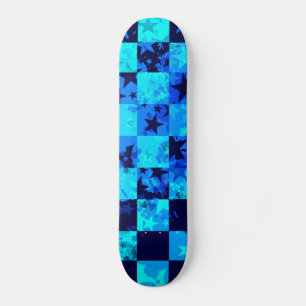 Skateboard Carte à roulettes Blue Star Checker