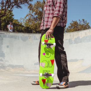 Skateboard Carte à roulettes complète en néon préconstruite
