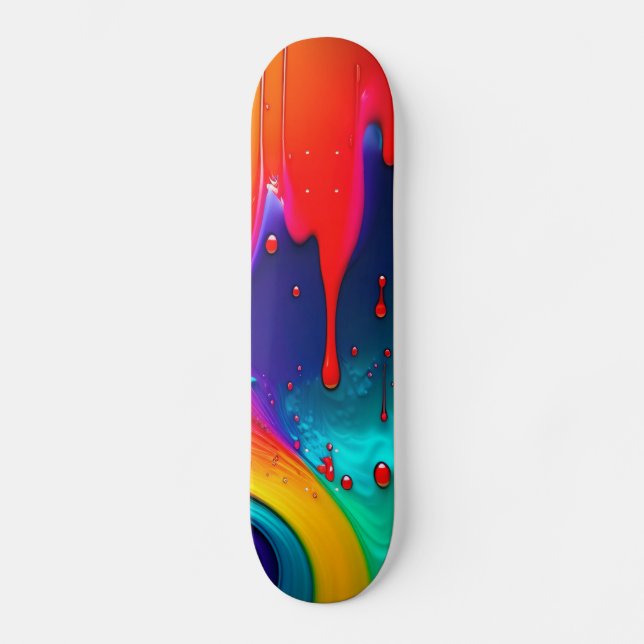 Skateboard Carte à roulettes de peinture Abstraite (Recto)