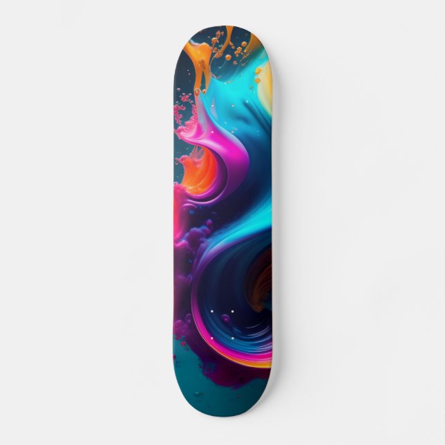 Skateboard Carte à roulettes de peinture Abstraite (Recto)