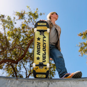 Skateboard Carte à roulettes "High Velocity" Monogramme or/no
