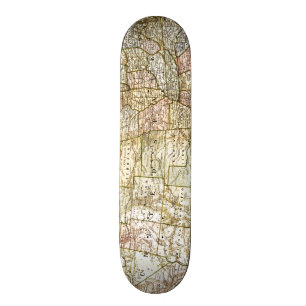 Skateboard Carte antique des États-Unis d'Amérique