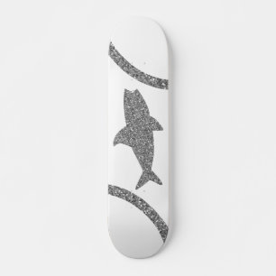 Skateboard Carte blanche de la Parties scintillant d'argent d