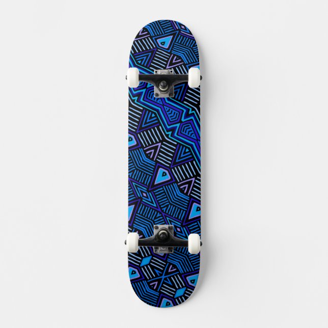 Skateboard Carte de ski Tribal Blue (Recto)