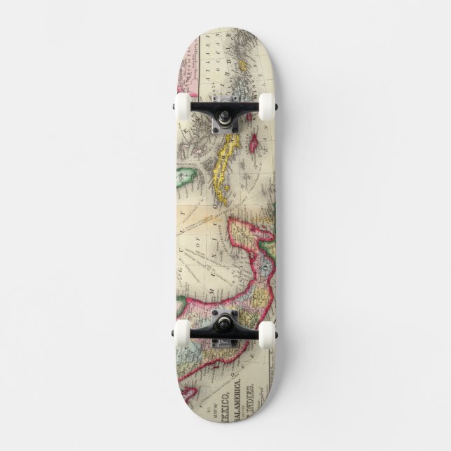 Skateboard Carte du Mexique, Amérique Centrale (Recto)