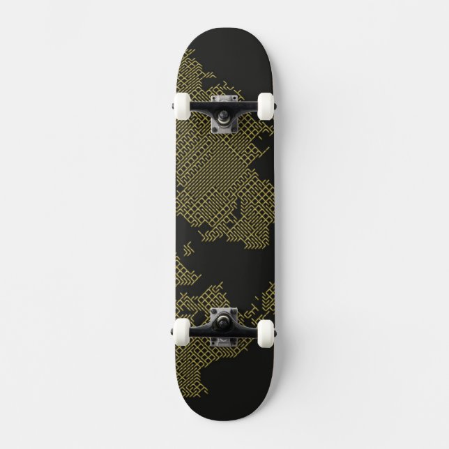 Skateboard Carte du monde numérique (Recto)