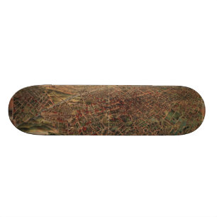 Skateboard Carte imagée vintage de Los Angeles (1891)