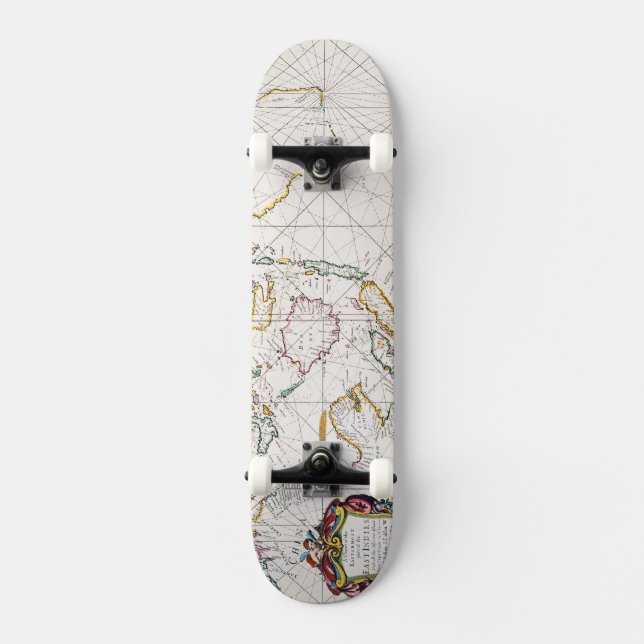 SKATEBOARD CARTE : LES INDES EST, 1670 (Recto)