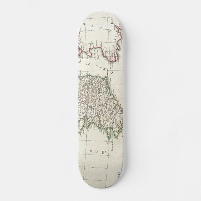 Skateboard Carte vintage de l'Irlande (1771) (Recto)
