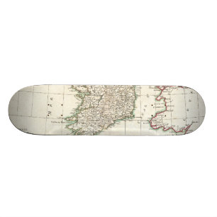 Skateboard Carte vintage de l'Irlande (1771)