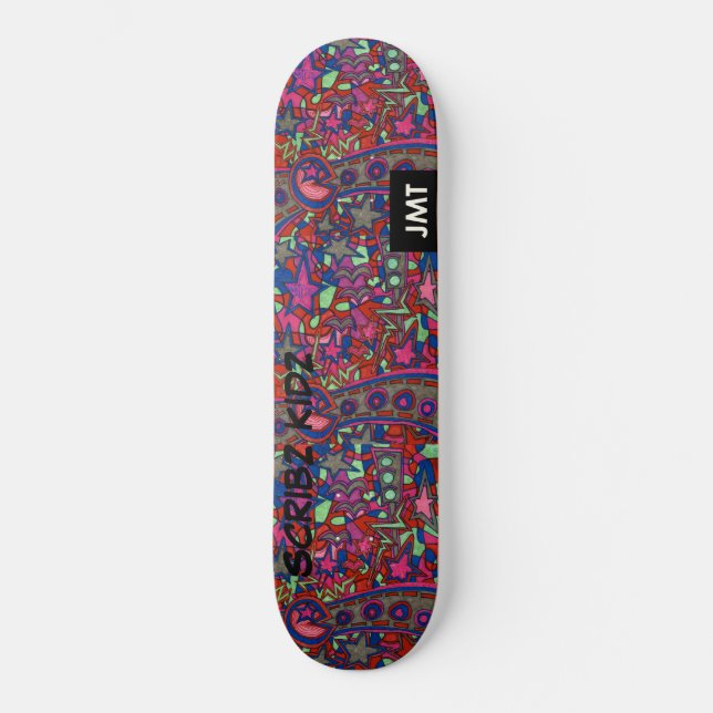 SKATEBOARD CARTES DE PATINAGE SCRIBZ KIDZ / JMT (Recto)