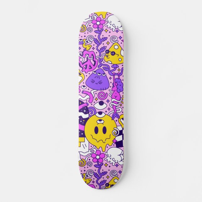 Skateboard Carton d'illustration mignonne (Recto)