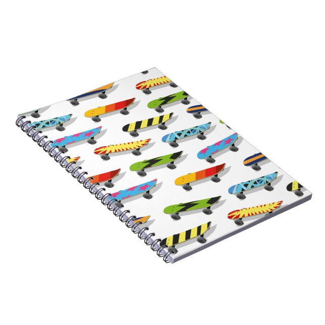 Skateboard Cartoon. Notizblock (Rechte Seite)