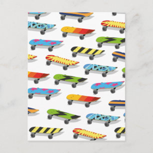 Skateboard Cartoon. Postkarte