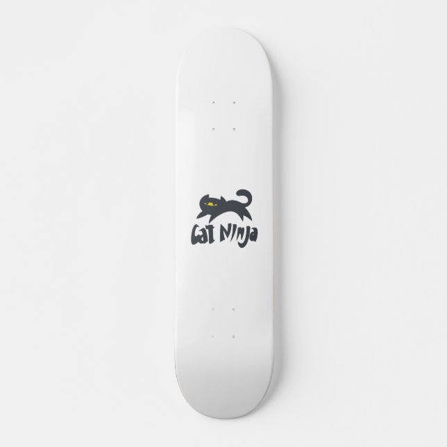 Skateboard Cat ninja - Choisir la couleur arrière - plan (Devant)