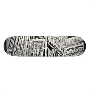 Skateboard Cathédrale gothique :  Noir