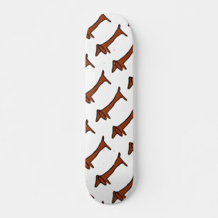 Skateboard Célèbre Abstrait Brown Dachshund