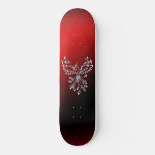 Skateboard Cendres noires rouges et Phoenix