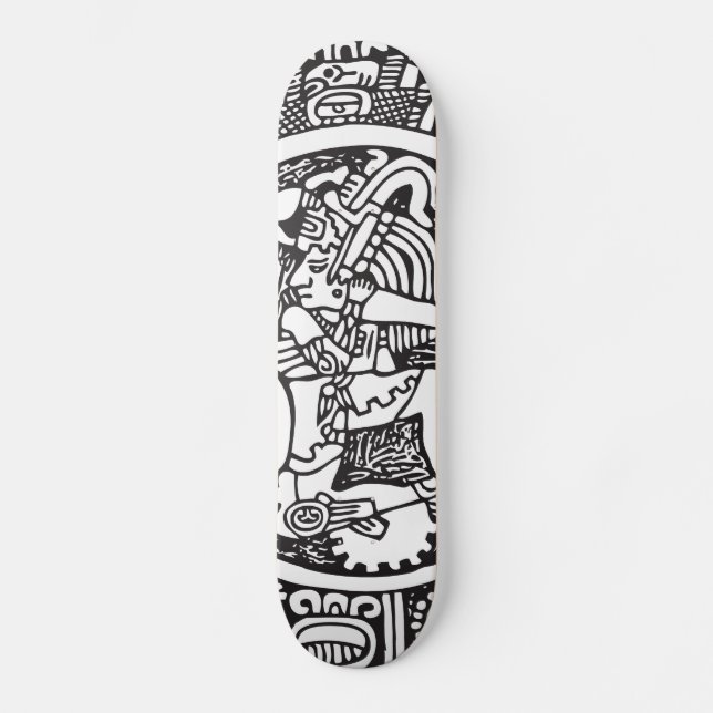 Skateboard Cercle maya, hiéroglyphe mexicain(Maya) (Recto)
