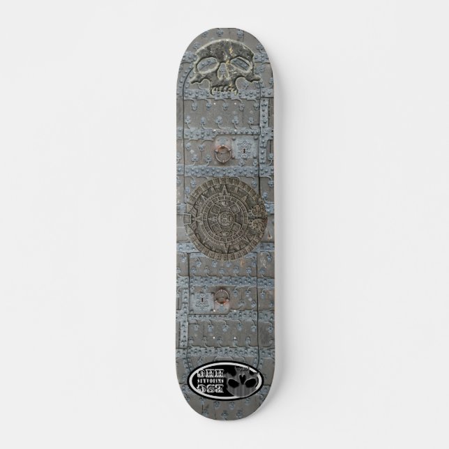 Skateboard Cercle maya inca aztèque de portes médiévales (Devant)