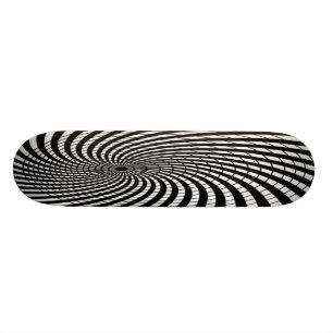 Skateboard cercle noir et blanc