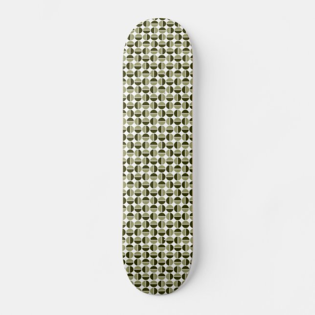 Skateboard Cercles tournants - Kaki et Olive foncé (Recto)