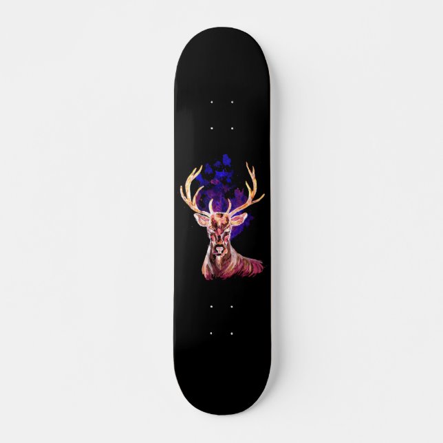 Skateboard Cerf-fantôme pourpre (Devant)